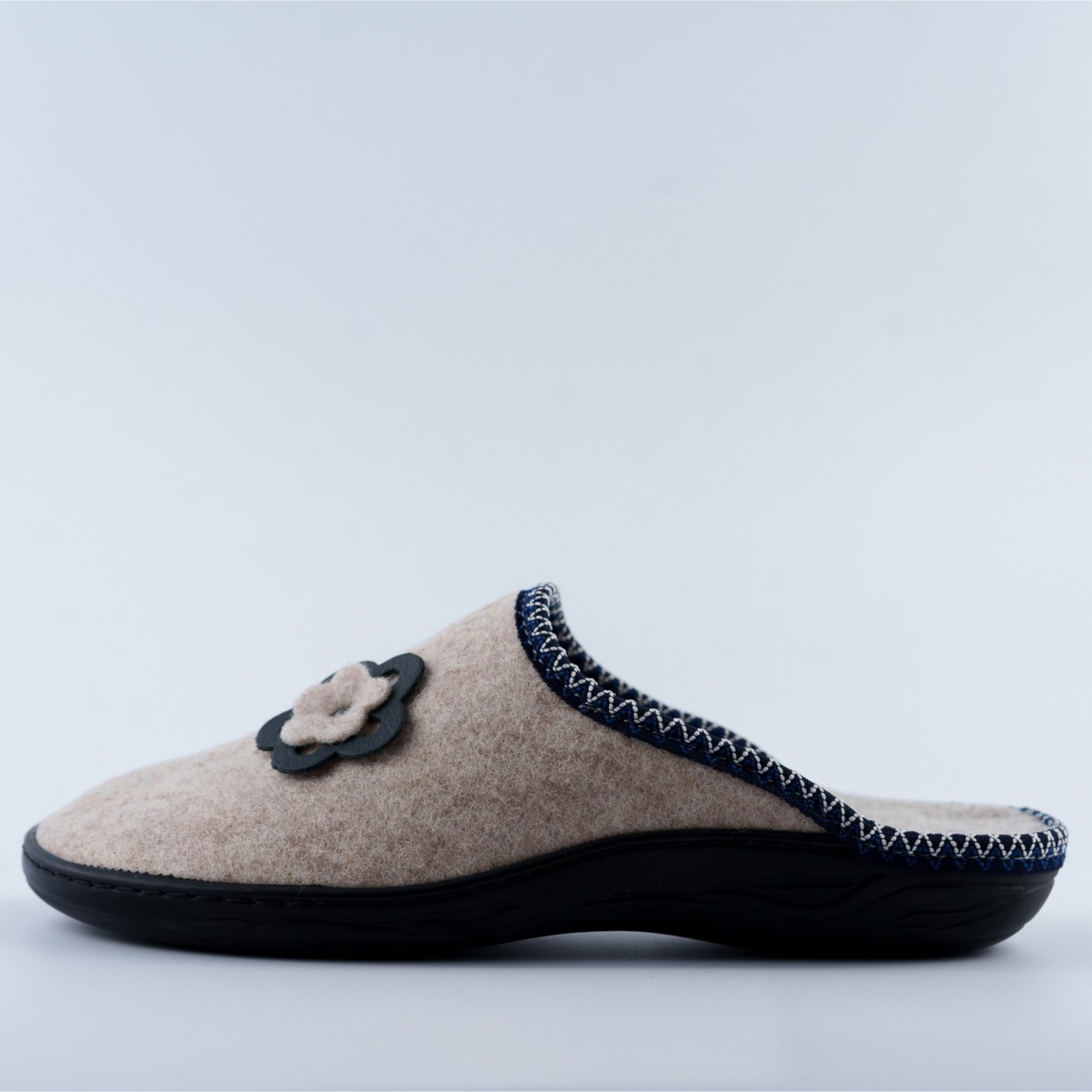 Bambosze damskie z kwiatkiem Naturfeet PBK4GR szare - zdjecie 4