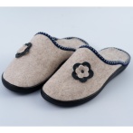 Bambosze damskie z kwiatkiem Naturfeet PBK4GR szare - zdjecie 3