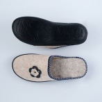 Bambosze damskie z kwiatkiem Naturfeet PBK4GR szare - zdjecie 7