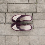 Kapcie damskie z kwiatowym zdobieniem Naturfeet PKC5PU beżowo-bordowe - zdjecie 6