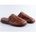 Sandały męskie z klamrą Naturfeet KMC10 brązowe - zdjecie 4