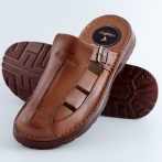 Sandały męskie z klamrą Naturfeet KMC10 brązowe