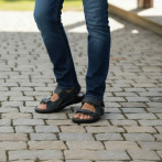 Klapki i sandały męskie Naturfeet SM1BL czarne - zdjecie 6