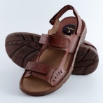 Klapki i sandały męskie Naturfeet SM1BR brązowe