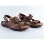 Klapki i sandały męskie Naturfeet SM1DBR brązowe - zdjecie 4