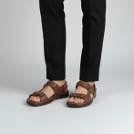 Klapki i sandały męskie Naturfeet SM1DBR brązowe - zdjecie 3