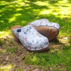 Drewniaki damskie w kwiaty Naturfeet DH5WH białe - zdjecie 6