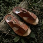 Klapki i sandały męskie Naturfeet KMO1BR brązowe - zdjecie 7