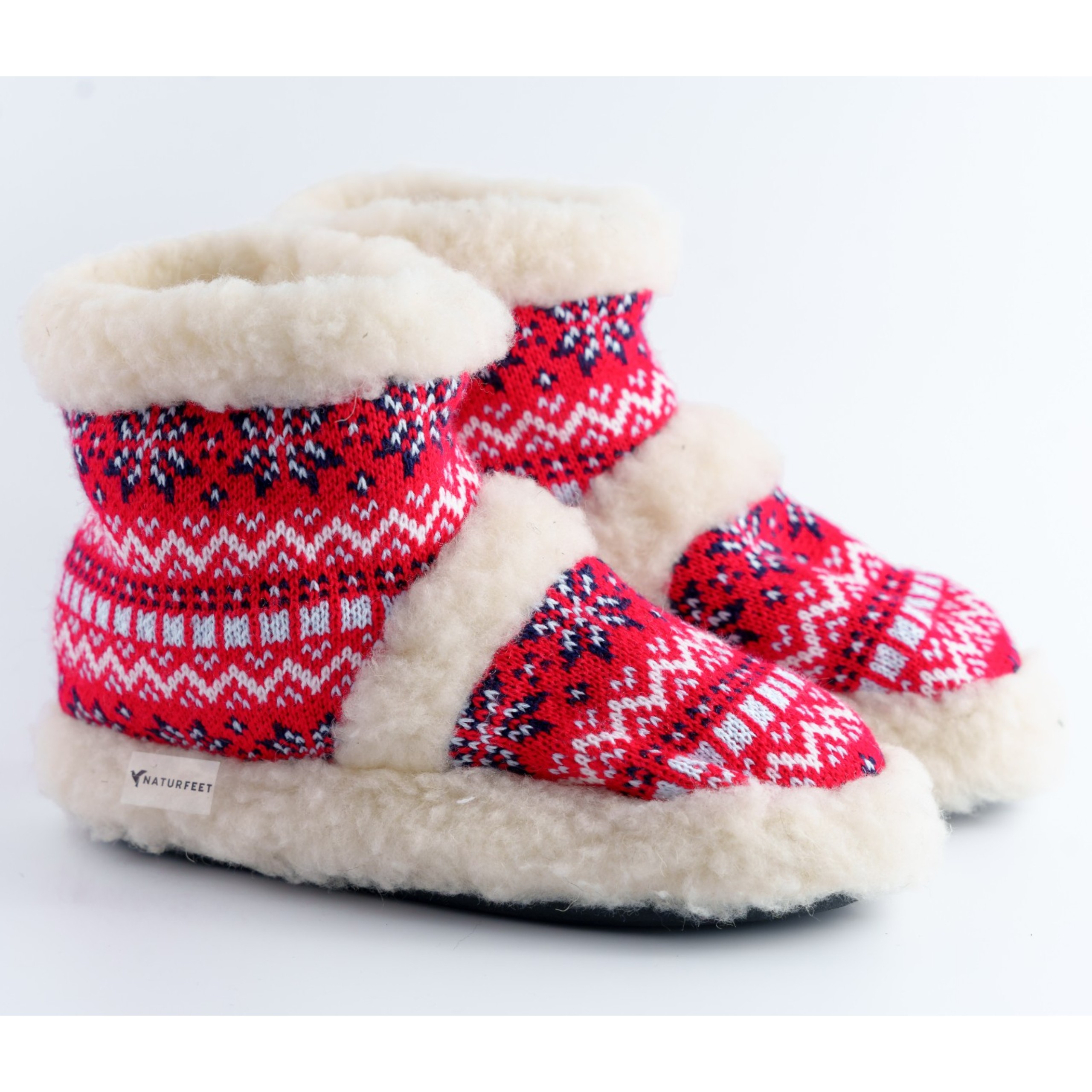 Bambosze damskie Naturfeet BK1RE czerwone - zdjecie 3