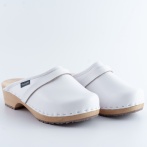 Chodaki damskie na drewnianym obcasie Naturfeet DKC2WH białe - zdjecie 3