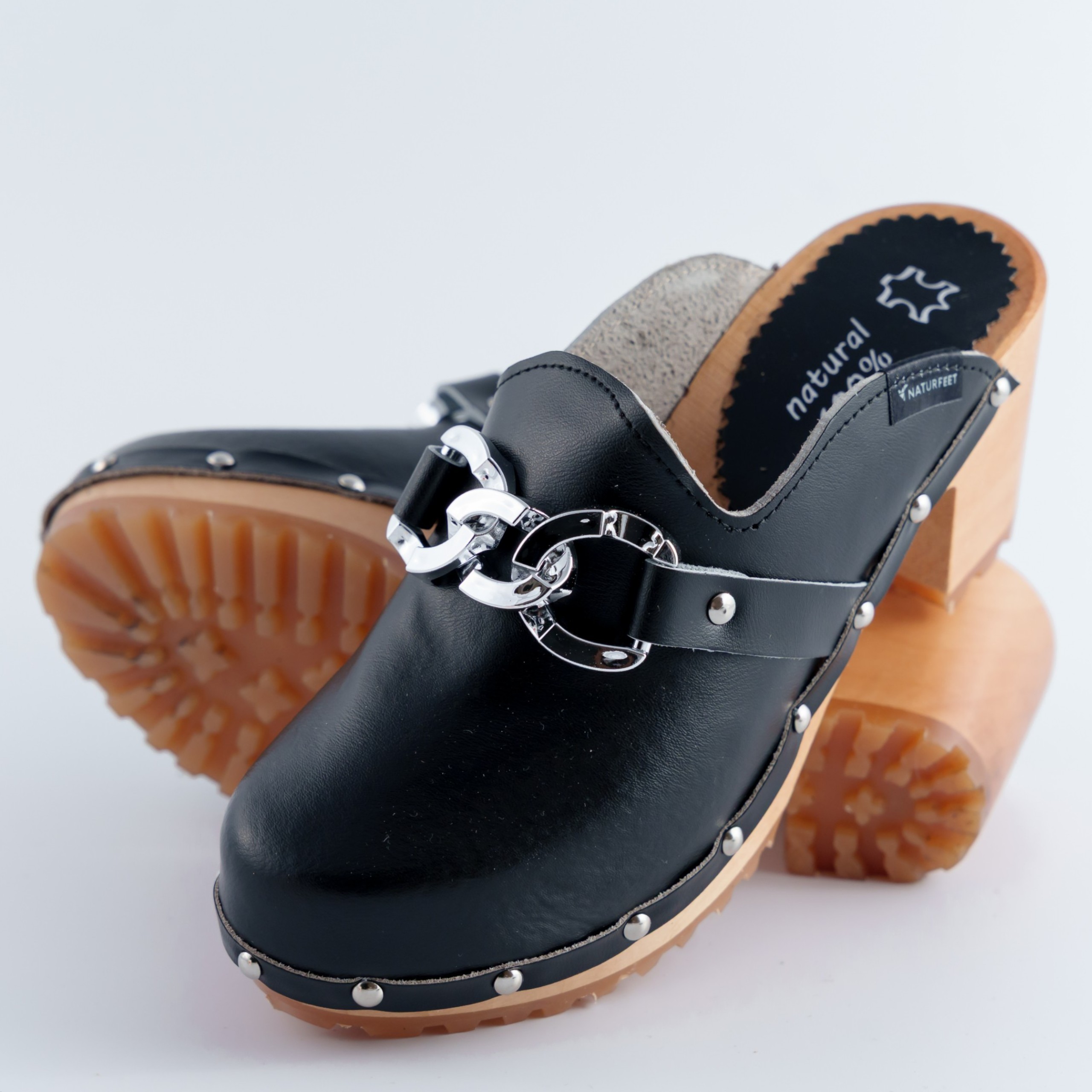 Chodaki damskie Naturfeet DH10BL czarne