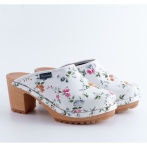 Drewniaki damskie w kwiaty Naturfeet DH5WH białe - zdjecie 4