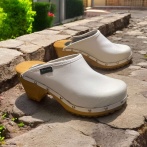 Drewniaki damskie na obcasie Naturfeet DH2BE beżowe - zdjecie 6