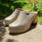 Drewniaki damskie na obcasie Naturfeet DH2BE beżowe - zdjecie 7