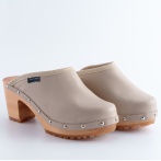 Drewniaki damskie na obcasie Naturfeet DH2BE beżowe - zdjecie 3