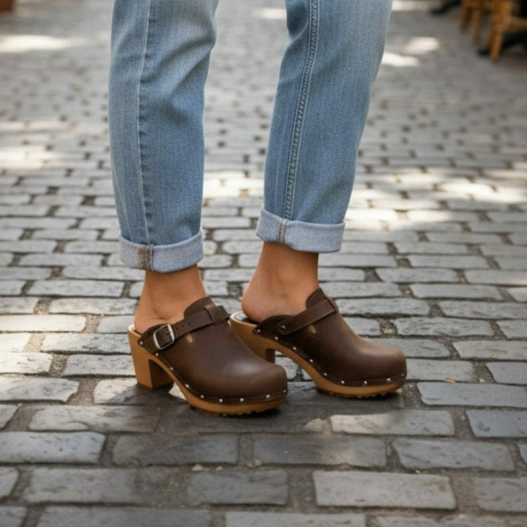 Damskie Chodaki Naturfeet DH8BR z Naturalnej Skóry Bydlęcej - Brązowe - zdjecie 4