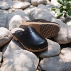 Chodaki damskie na drewnianym obcasie Naturfeet DKC2NA granatowe - zdjecie 4