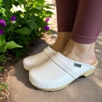 Chodaki damskie na drewnianym obcasie Naturfeet DKC2WH białe - zdjecie 6