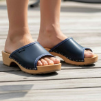 Drewniaki damskie Naturfeet DKO2NA granatowe - zdjecie 6