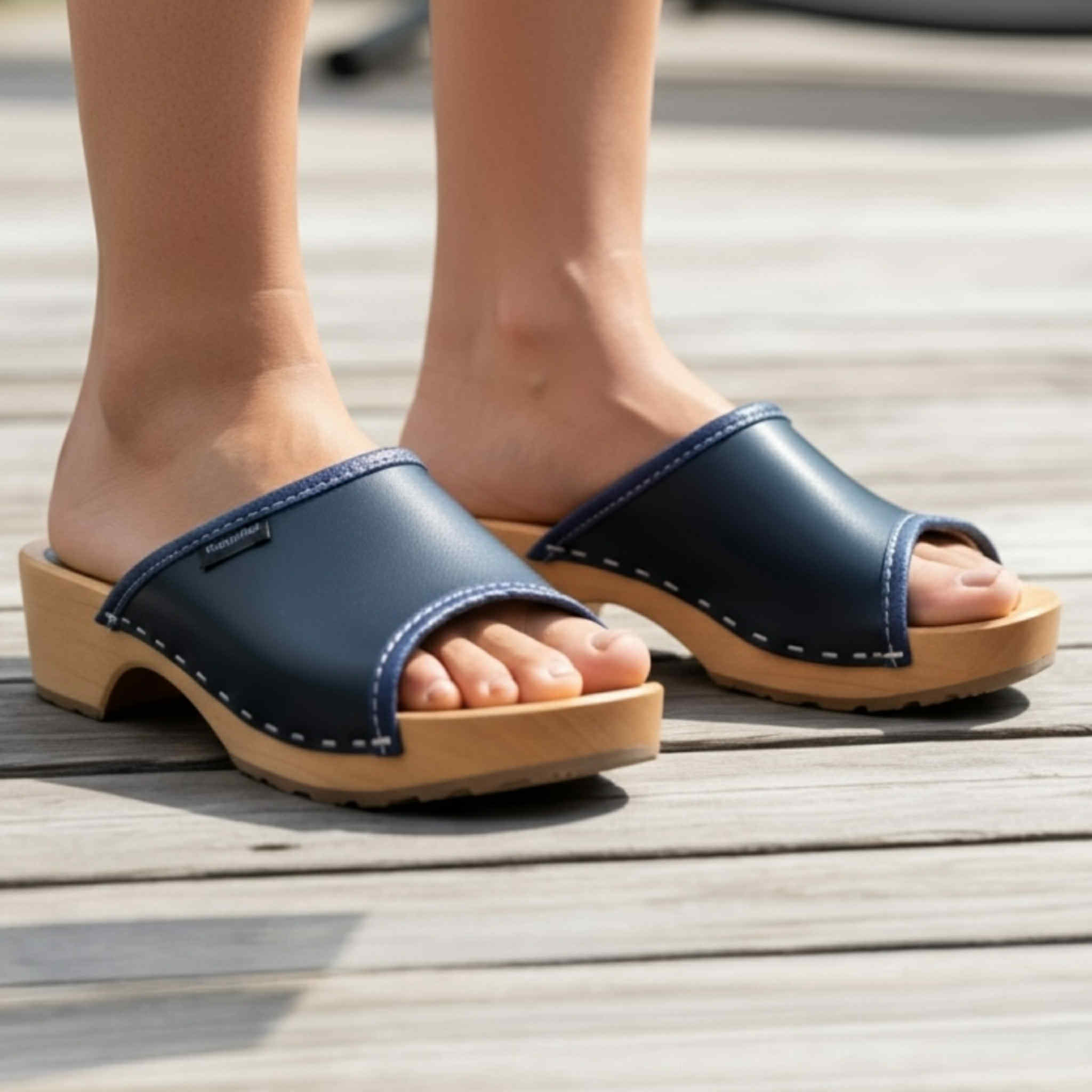 Drewniaki damskie Naturfeet DKO2NA granatowe - zdjecie 6