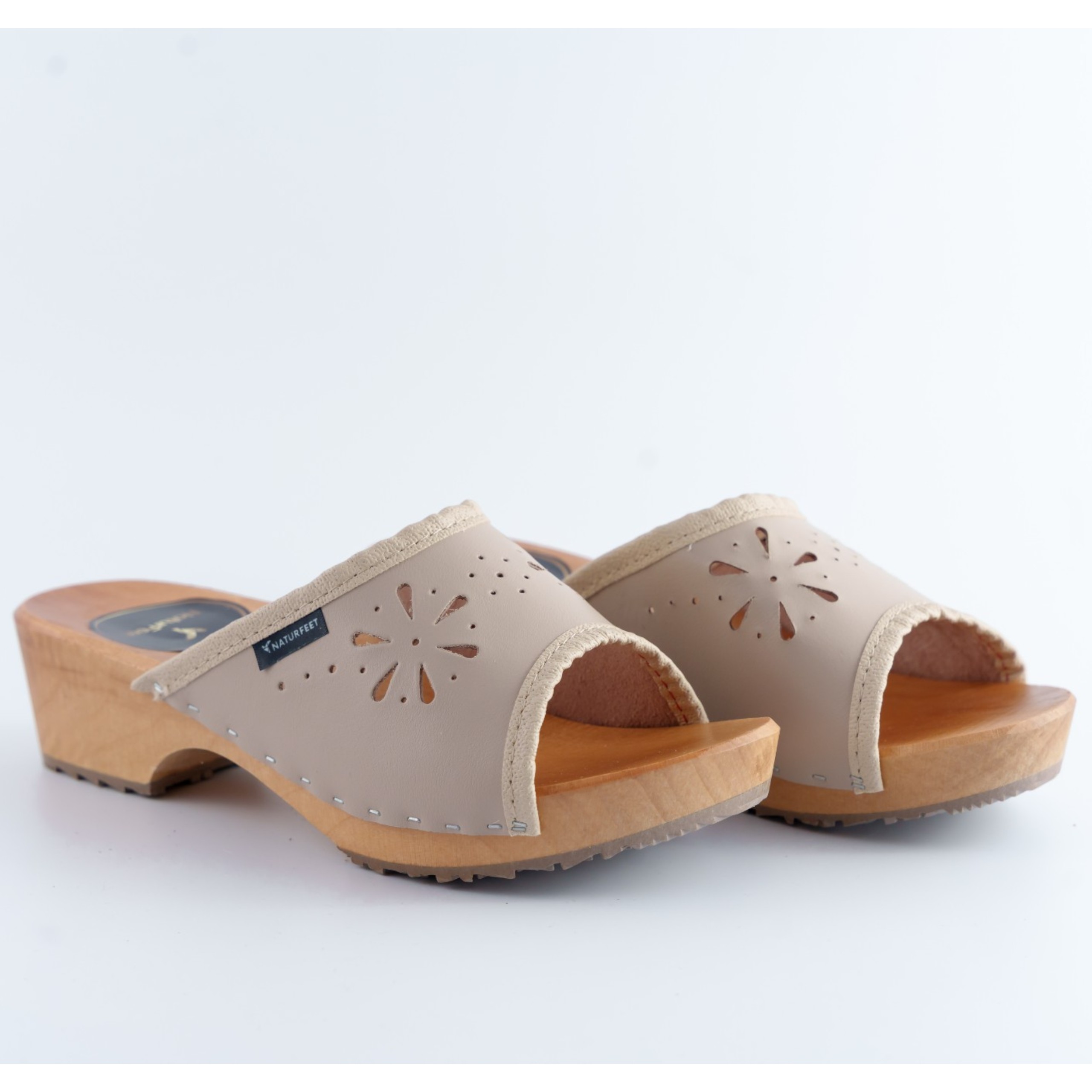 Drewniaki damskie Naturfeet DKO3BE beżowe - zdjecie 3