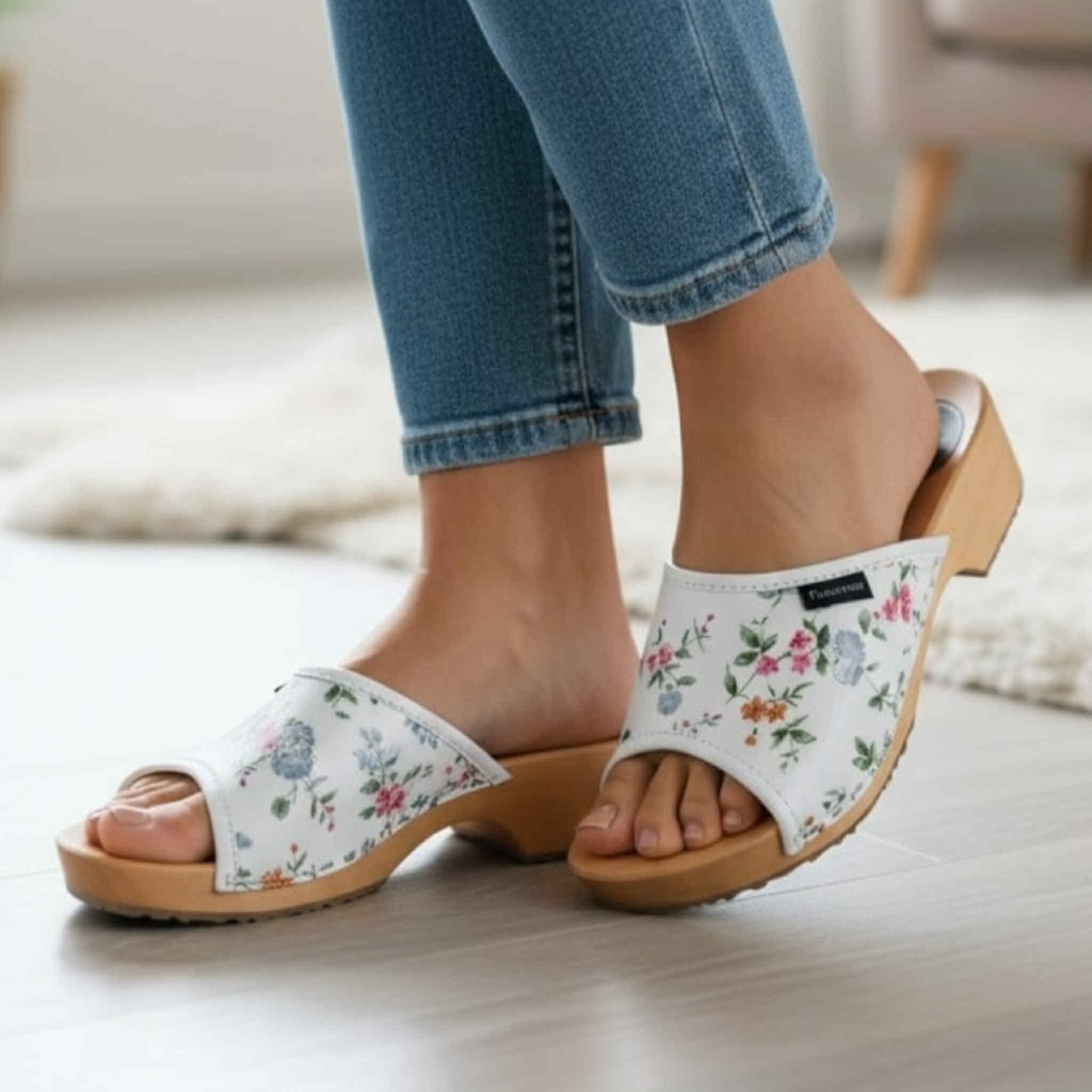 Drewniaki damskie Naturfeet DKO5WH czarne - zdjecie 5