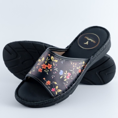 Klapki damskie z kwiatowym wzorem Naturfeet KKO5U