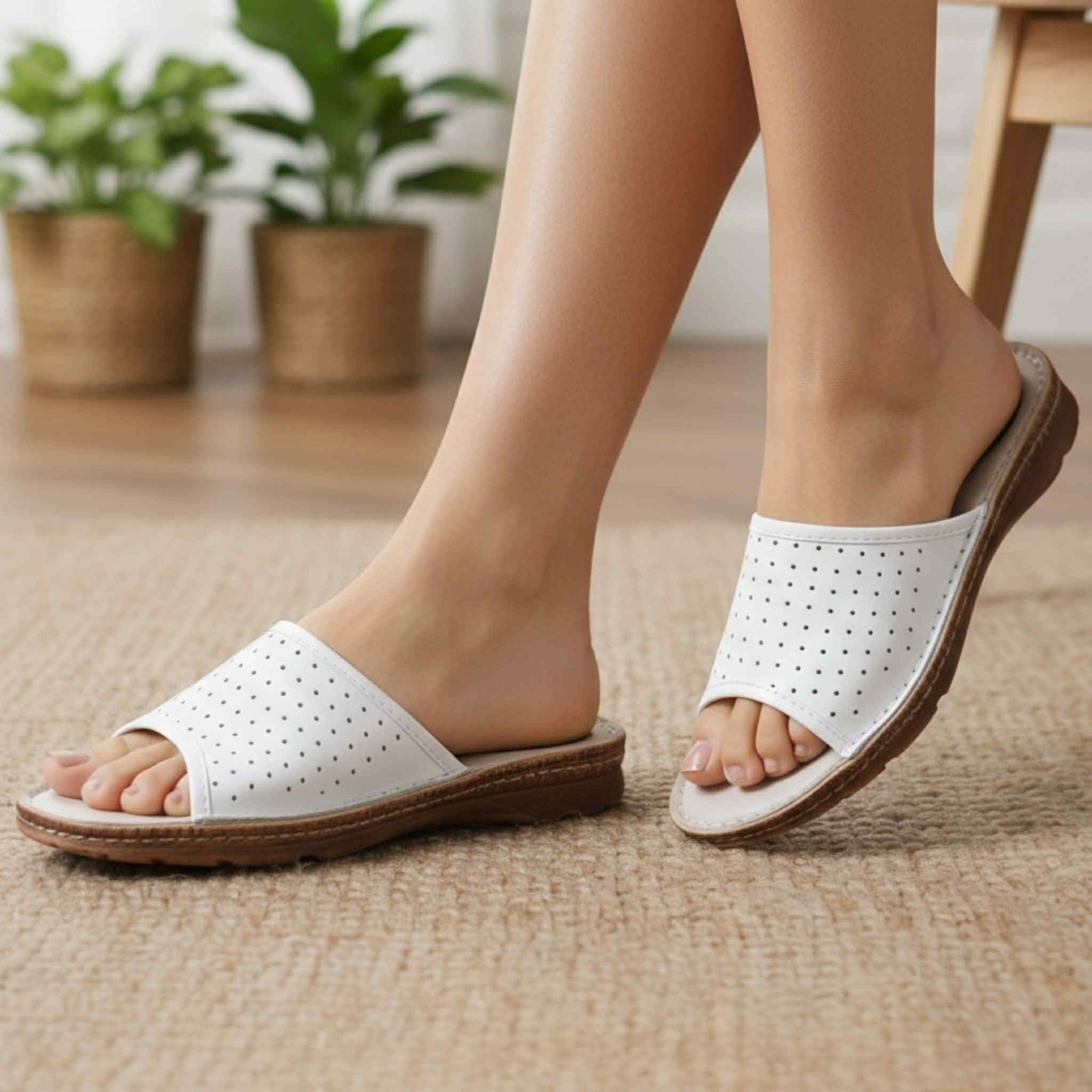 Klapki i sandały damskie Naturfeet KKO2WH białe - zdjecie 5