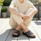 Klapki damskie z kwiatowym wzorem Naturfeet KKO5U - zdjecie 5