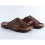 Klapki i sandały męskie Naturfeet KMO1DBR ciemnobrązowe - zdjecie 3