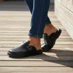 Klapki i sandały męskie Naturfeet KMC2BL czarne - zdjecie 5