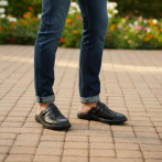 Klapki męskie z regulacją Naturfeet KMC5BL czarne - zdjecie 5