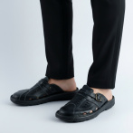 Klapki męskie z regulacją Naturfeet KMC5BL czarne - zdjecie 3