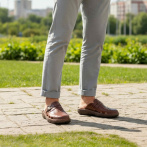 Klapki męskie z regulacją Naturfeet KMC5BR brązowe - zdjecie 6