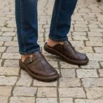 Klapki męskie z regulacją Naturfeet KMC5OL oliwkowe - zdjecie 5