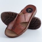 Klapki i sandały męskie Naturfeet KMO1BR brązowe