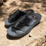 Klapki i sandały męskie Naturfeet KMO2BL czarne - zdjecie 4