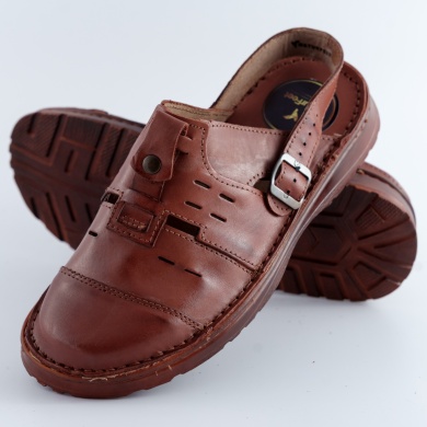 Klapki i sandały męskie Naturfeet KSM1BR brązowe