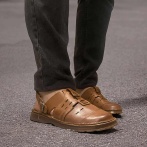 Klapki i sandały męskie Naturfeet KSM1BR brązowe - zdjecie 9