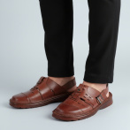 Klapki i sandały męskie Naturfeet KSM1BR brązowe - zdjecie 3