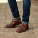 Klapki i sandały męskie Naturfeet KSM5BR brązowe - zdjecie 5