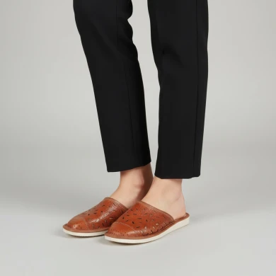 Kapcie damskie Naturfeet PKC7 ażurowe ze skóry naturalnej - zdjecie 2