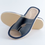 Damskie skórzane kapcie Naturfeet PKO12 na rzep - idealne na haluksy i wysokie podbicie