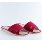 Kapcie damskie z ażurowym wzorem Naturfeet PKO8RE czerwone - zdjecie 3