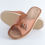 Kapcie damskie na wysokie podbicie Naturfeet PKO9 brązowe