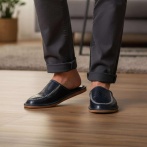 Kapcie męskie z perforacją Naturfeet PMC2BL czarne - zdjecie 5