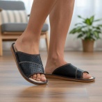 Klapki męskie z perforacją Naturfeet PMO1BL czarne - zdjecie 5