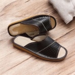 Klapki męskie z perforacją Naturfeet PMO1BL czarne - zdjecie 6