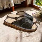 Klapki męskie z perforacją Naturfeet PMO1BL czarne - zdjecie 4