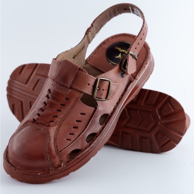 Klapki i sandały męskie Naturfeet KSM5BR brązowe